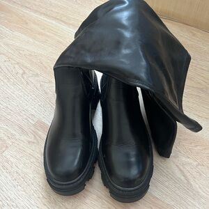 Leather Chunky Boots